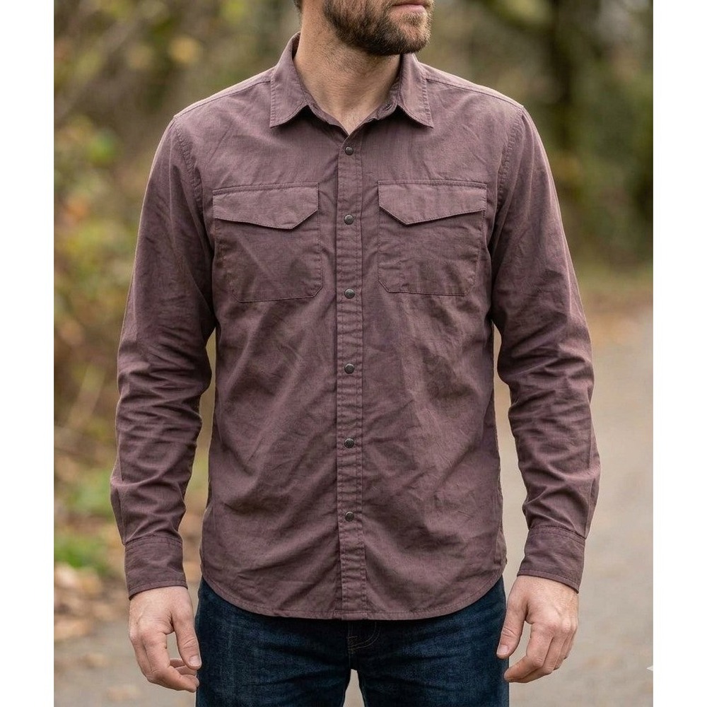 Magpul Industries Mansfield Long Sleeve Shirt Mens L Burgundy Snap Up Tactical